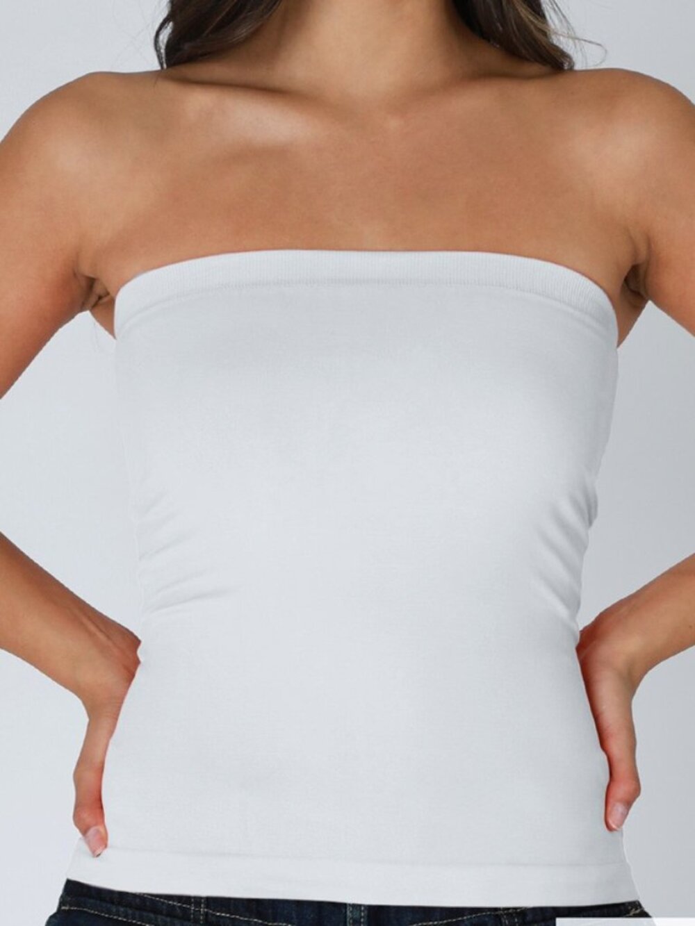 BB77 | NikiBiki Double Layer Tube Top - White
